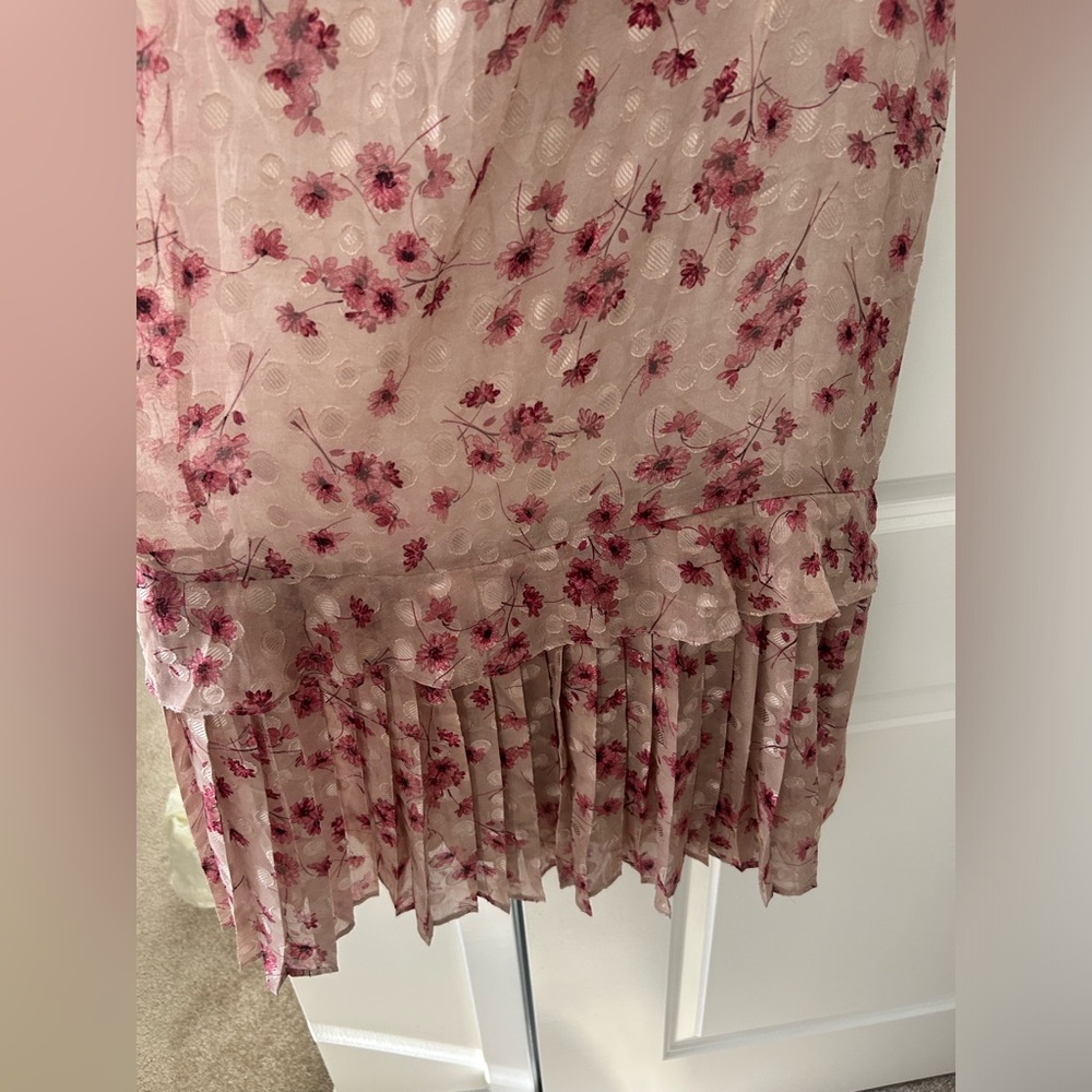 Lulus Pink Flower Ruffle Dress - Picture 6 of 6